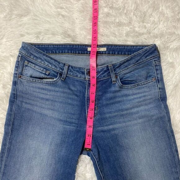 Levis 714 Straight Jeans Womens Size 32x32 Mid Rise Medium Blue Denim - Picture 10 of 11